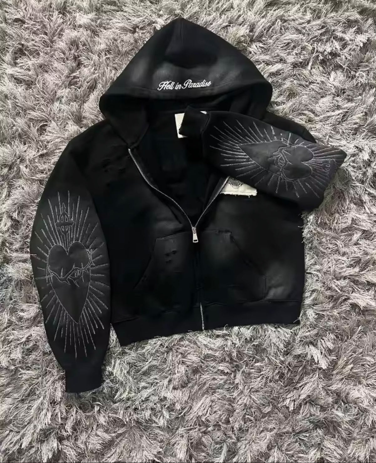 Sudadera Harajuku con Cremallera