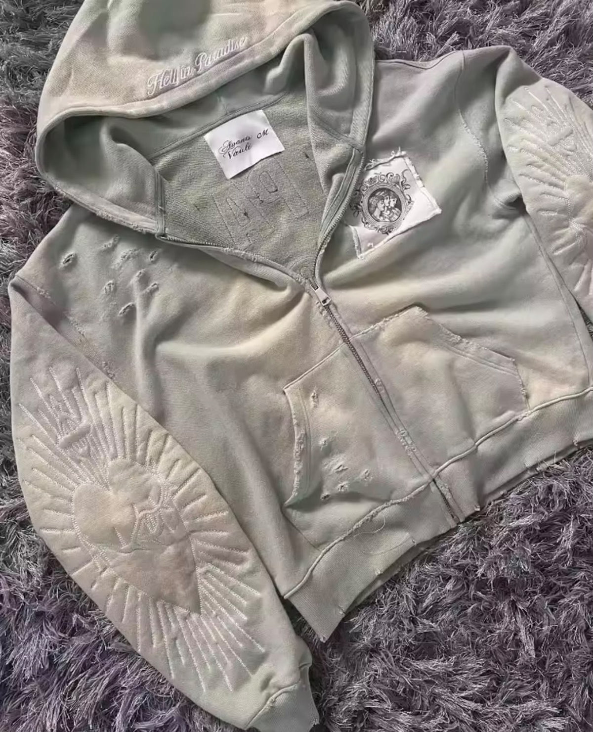 Sudadera Harajuku con Cremallera