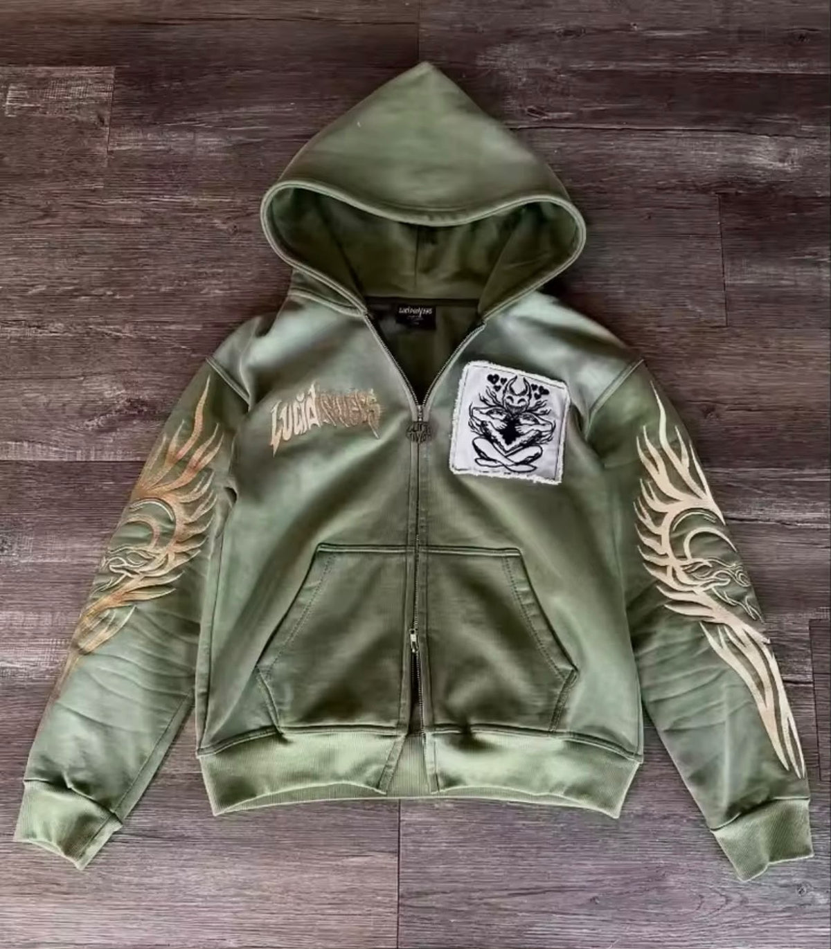 Sudadera Harajuku con Cremallera