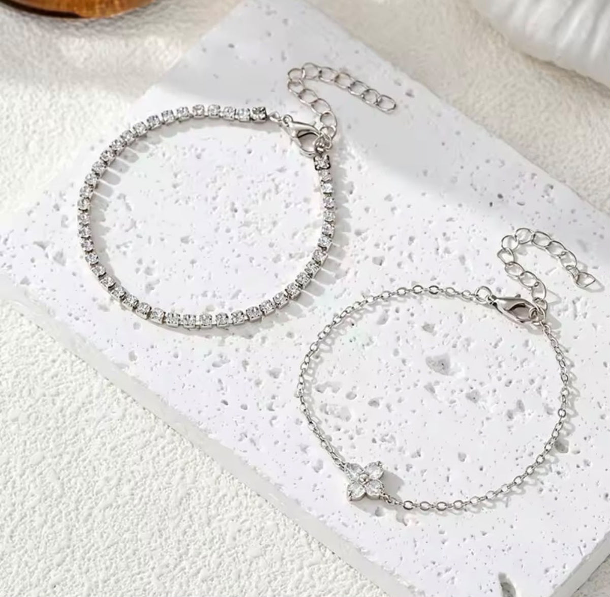 Juego de 2 Pulseras de Acero Inoxidable